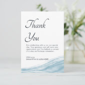 マイアミブルー海ウォーター結婚カラーのサンキューカード サンキューカード (スタンド正面)