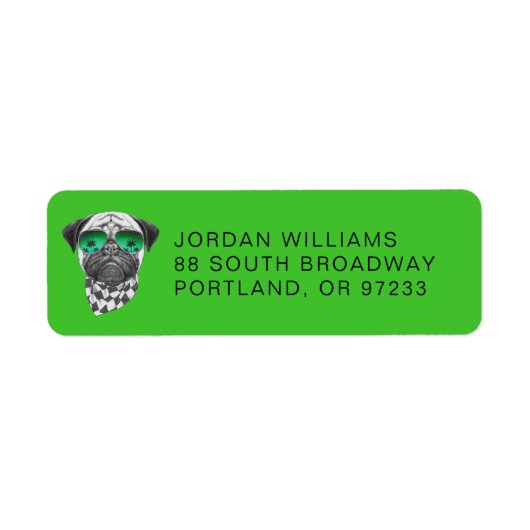 マイアミプグ |名前の追加 ラベル (正面)