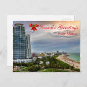 マイアミホリデーハガキからの季節の挨拶 シーズンポストカード (正面/裏面)