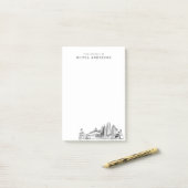 マイアミモダンプロフェッショナルギフトパーソナライズされた ポストイット (デスク上)