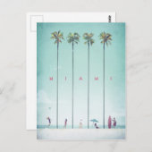 マイアミヴィンテージ旅行ポスター – アートポストカード ポストカード (正面/裏面)
