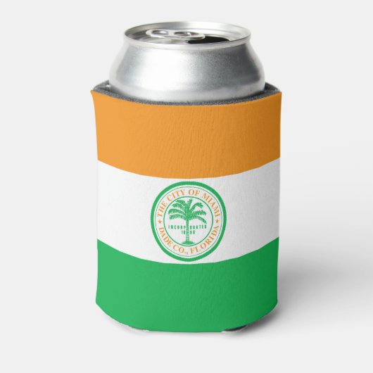 マイアミ国旗、フロリダクーラーボックス 缶クーラー (缶裏面)