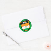 マイアミ国旗 ラウンドシール (封筒)