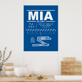 マイアミ国際的エアポートMIA ポスター (キッチン)
