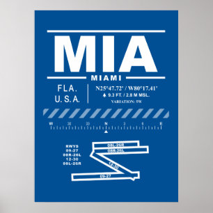 マイアミ国際空港 MIA ポスター