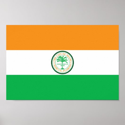 マイアミ市国旗 ポスター (正面)