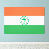 マイアミ市旗 キャンバスプリント (インサイチュ (ウッドフロア))