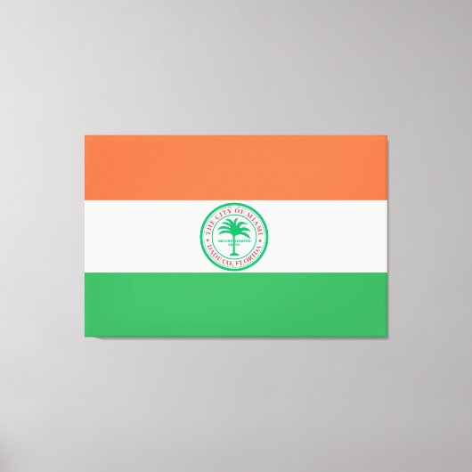 マイアミ市旗 キャンバスプリント (正面)