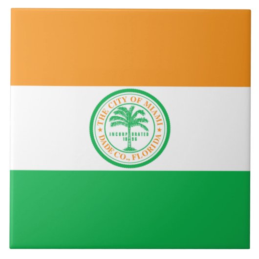 マイアミ市旗 タイル (正面)