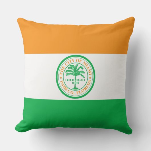 マイアミ市旗（フロリダ州） クッション (正面)