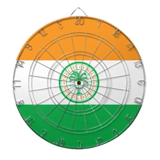 マイアミ市旗（フロリダ州） ダーツボード (正面)