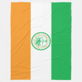 マイアミ市旗（フロリダ州） フリースブランケット (正面)