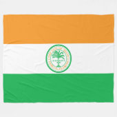 マイアミ市旗（フロリダ州） フリースブランケット (正面(横))