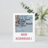 マイアミ新住所のお知らせ 案内ポストカード (スタンド正面)