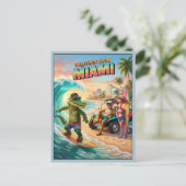 マイアミ旅行の3Dグリーティングカード ポストカード (スタンド正面)