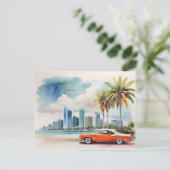 マイアミ水彩画 ポストカード (スタンド正面)