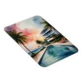 マイアミ水彩画 マグネット (右側)