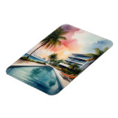 マイアミ水彩画 マグネット (左側)