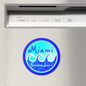 マイアミ海ウェーブブルースカイお名前 マグネット (インサイチュ (食洗機))