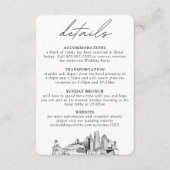 マイアミ結婚の小さな垂直詳細 エンクロージャーカード (正面)