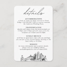 マイアミ結婚の小さな垂直詳細 エンクロージャーカード