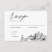 マイアミ結婚のRSVP伝統的 Meal Options エンクロージャーカード (正面)