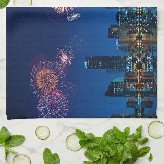 マイアミ花火 キッチンタオル (折り畳み)