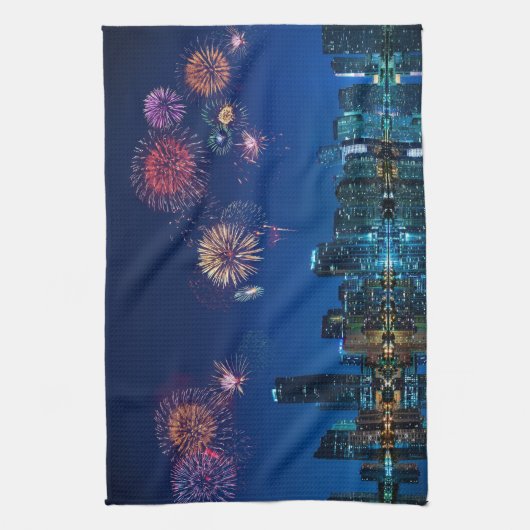 マイアミ花火 キッチンタオル (縦)