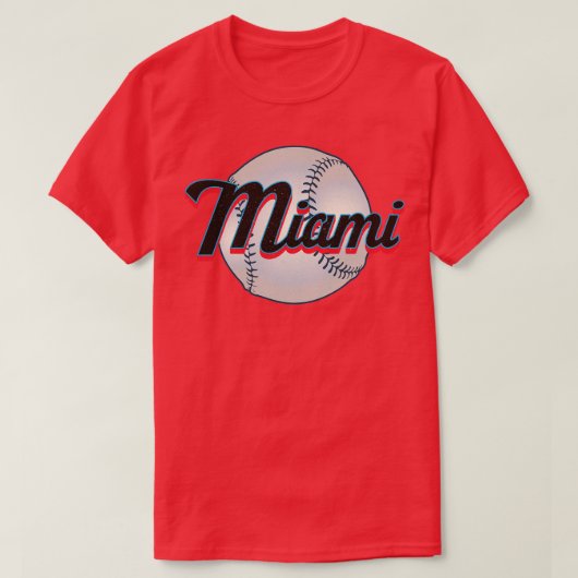 マイアミ野球ヴィンテージ球団ギフト Tシャツ (デザイン正面)