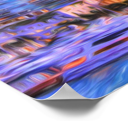 マイアミ鮮やかスカイラインサンライズ ポスター (角)