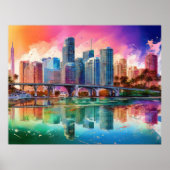 マイアミ鮮やか抽象芸術アートポスター ポスター (正面)