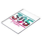 マイアミ305エリアコードフロリダヴィンテージヤシの木Pri ノートブック (左側)