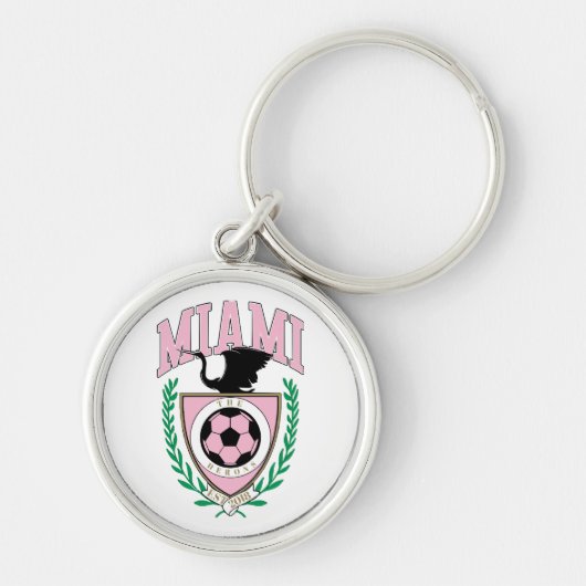 マイアミ サッカー ヴァーシティスタイル  キーホルダー (正面)