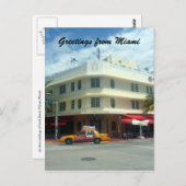 マイアミ・デコ・キャブ ポストカード (正面/裏面)