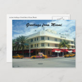 マイアミ・デコ・タクシー ポストカード (正面/裏面)