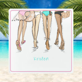 マイアミ バチェロレッテ パーティー ウィークエンド ビキニ カスタム ガラスコースター