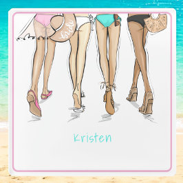 マイアミ バチェロレッテ パーティー ウィークエンド ビキニ カスタム ガラスコースター