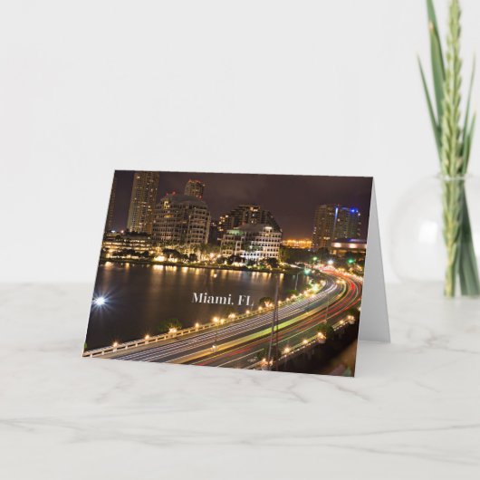 マイアミ、フロリダのパノラマビュー カード (正面)