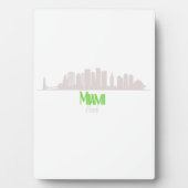 マイアミ、フロリダスカイライン フォトプラーク (正面)