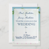 マイアミ、フロリダパーム旅行ポスター。 招待状 (正面)