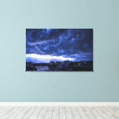 マイアミ・フロリダ上空のハリケーン キャンバスプリント (インサイチュ (ウッドフロア))