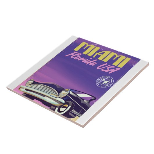 マイアミ フロリダ アメリカ ビンテージポスター タイル (側面)