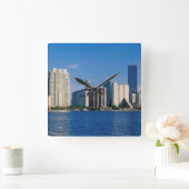 マイアミ，フロリダ スクエア壁時計 (ホーム)