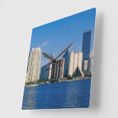 マイアミ，フロリダ スクエア壁時計 (傾斜)