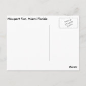 マイアミ フロリダ ニューポート 釣り桟橋 ポストカード (裏面)