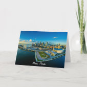 マイアミ、フロリダ、パノラマビュー、 カード (正面)