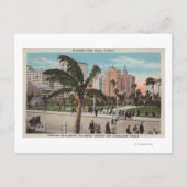 マイアミ,フロリダ – ベイフロントパークの景色&ホテル ポストカード (正面)