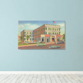 マイアミ，フロリダ – ホテルアスターの外観 キャンバスプリント (インサイチュ (ウッドフロア))