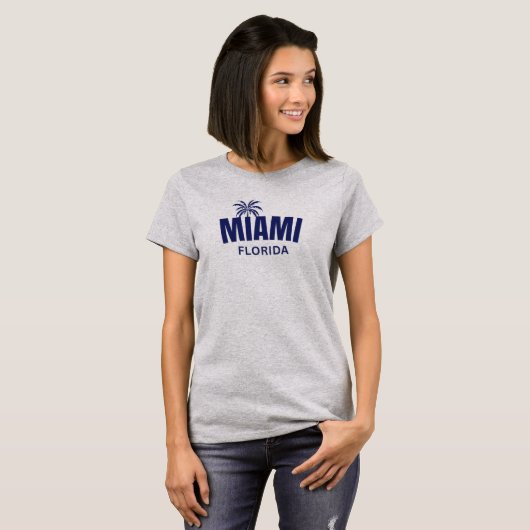 マイアミ フロリダ 女性用Tシャツ Tシャツ (正面フル)