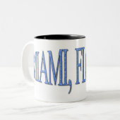 マイアミ,フロリダ – 青 ツートーンマグカップ (正面左)